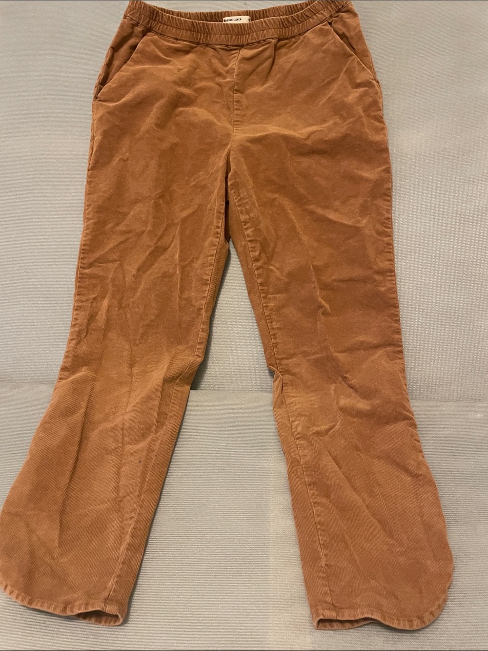 Marine Layer Camel Corduroy Elastic Waist Pants Women's medium